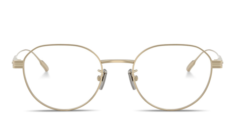 تسوق نظارات طبية دائرية للجنسين بتوقيع العلامة مونكلير بلون ذهبي أونلاين.