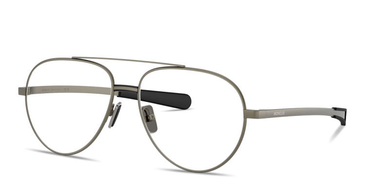 تسوق نظارات طبية واسعة طراز بايلوت للجنسين بتوقيع العلامة مونكلير بلون رمادي أونلاين.