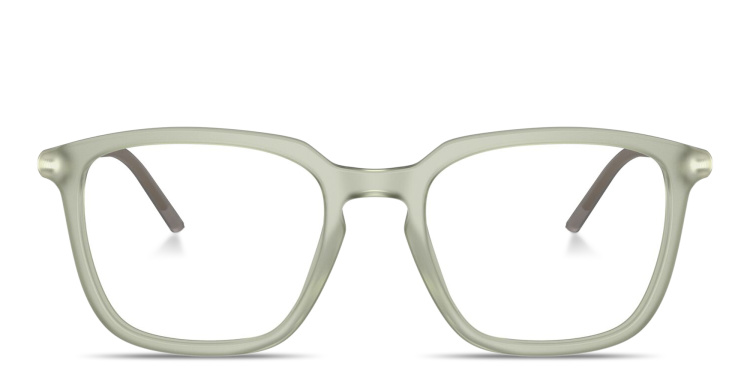 Shop Moncler Logo Signature Unisex Panthos Eyeglasses in Green online.