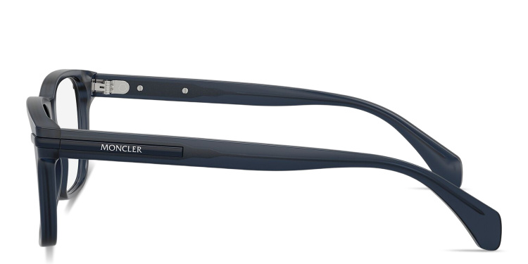 Shop Moncler Logo Signature Unisex Pillow Eyeglasses in Blue online.