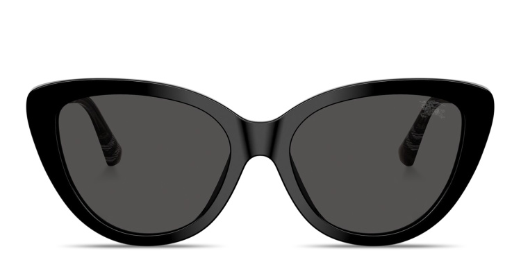 تسوق نظارات شمسية طراز كات آي بنقشة المربّعات بربري بلون أسود أونلاين.