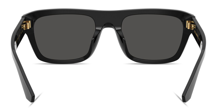 Shop Dolce & Gabbana DG Motif Rectangle Sunglasses in Black online.