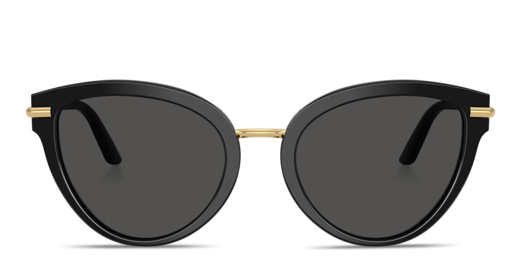 تسوق نظارات شمسية طراز كات آي بالشعار المنقوش دولتشي آند غابانا بلون أسود أونلاين.