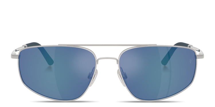 تسوق نظارات شمسية طراز أفياتور للجنسين أوليفر بيبلز بلون فضي أونلاين.
