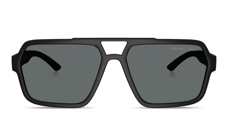 تسوق نظارات شمسية طراز أفياتور بتوقيع العلامة برادا لينيا روسا بلون أسود أونلاين.