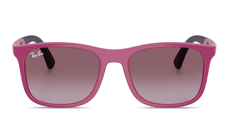 Shop Ray-Ban Junior Kids Square Sunglasses in Pink online.