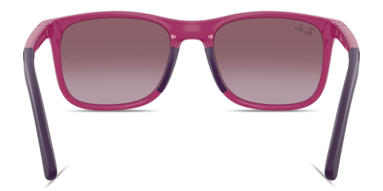 Shop Ray-Ban Junior Kids Square Sunglasses in Pink online.