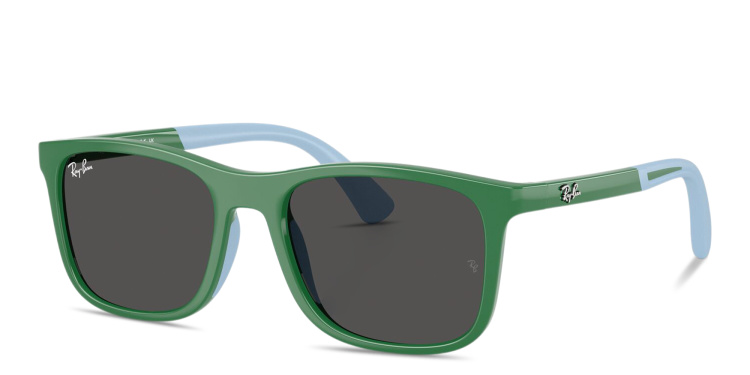Shop Ray-Ban Junior Kids Square Sunglasses in Green online.