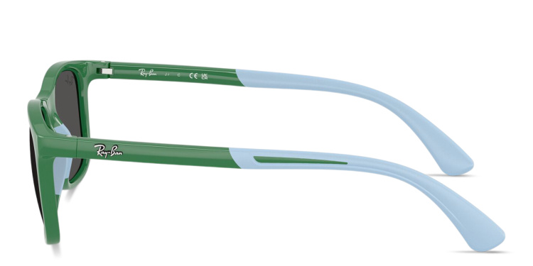 Shop Ray-Ban Junior Kids Square Sunglasses in Green online.