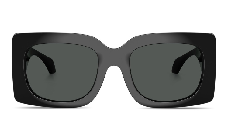 تسوق نظارات شمسية مربّعة كبيرة بتوقيع العلامة فيرزاتشي بلون أسود أونلاين.