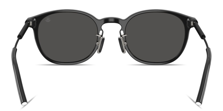 Shop Moncler Barbb Unisex Round Sunglasses in Black online.