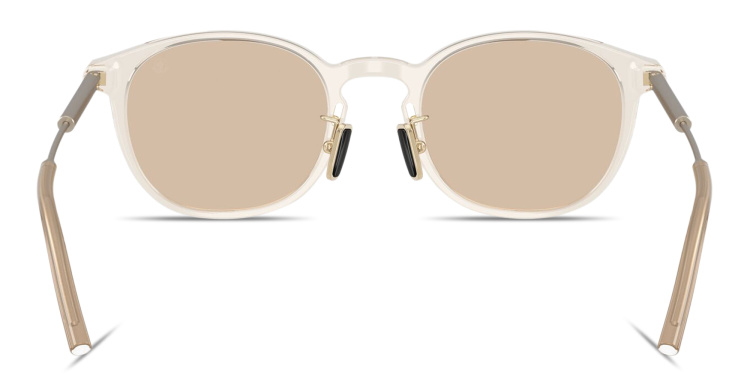 Shop Moncler Barbb Unisex Round Sunglasses in Beige online.