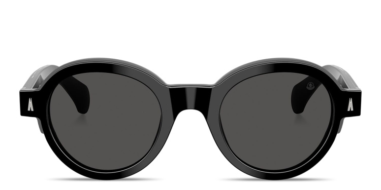 Shop Moncler Rondosa Unisex Round Sunglasses in Black online.