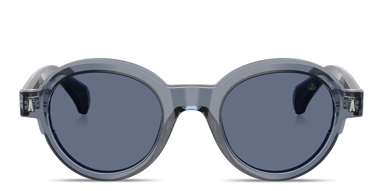 Shop Moncler Rondosa Unisex Round Sunglasses in Blue online.