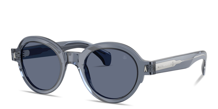 Shop Moncler Rondosa Unisex Round Sunglasses in Blue online.