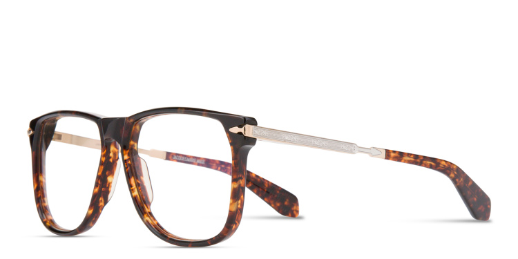 Shop JACQUES MARIE MAGE Kirkland Unisex Wide Square Eyeglasses in Tortoise online.