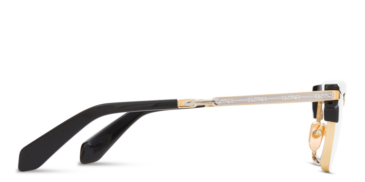 Shop JACQUES MARIE MAGE Alin Unisex Square Eyeglasses in Black online.