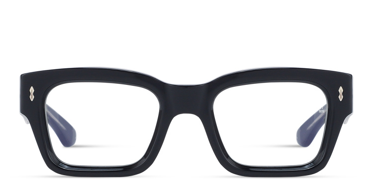 Shop JACQUES MARIE MAGE Suze Unisex Square Eyeglasses in Black online.