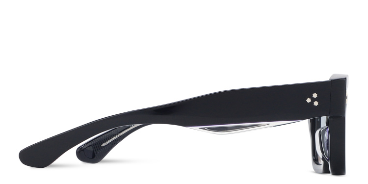 Shop JACQUES MARIE MAGE Suze Unisex Square Eyeglasses in Black online.