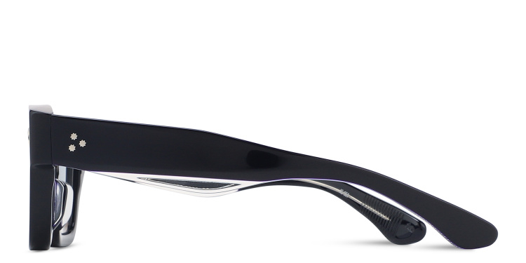 Shop JACQUES MARIE MAGE Suze Unisex Square Eyeglasses in Black online.