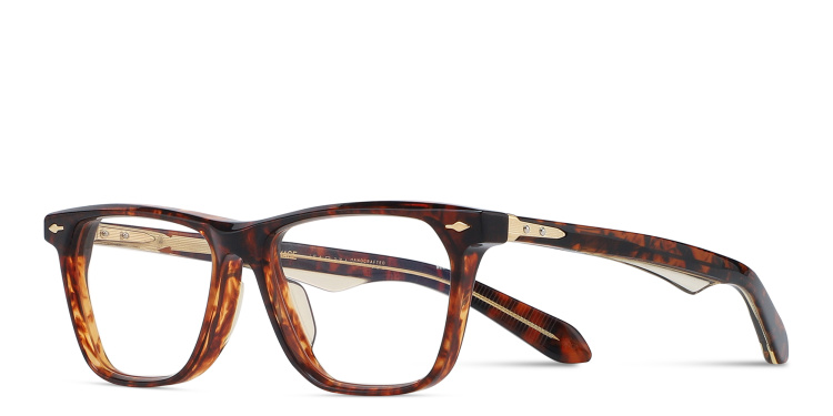 Shop JACQUES MARIE MAGE Mantua Unisex Rectangle Eyeglasses in Havana online.