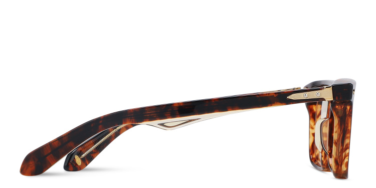 Shop JACQUES MARIE MAGE Mantua Unisex Rectangle Eyeglasses in Havana online.