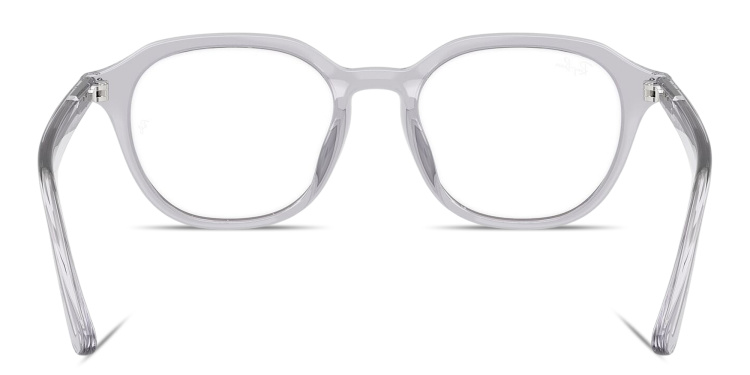 Shop Ray-Ban Optics Square Eyeglasses in Grey online.