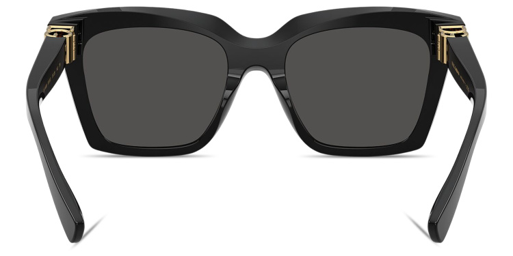 Shop Dolce & Gabbana Logo Signature Square Sunglasses in Black online.