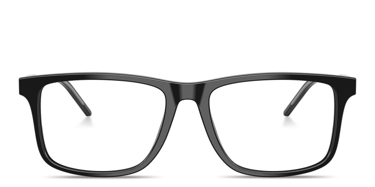 تسوق نظارات طبية مربّعة بشعار النسر امبوريو أرماني بلون أسود أونلاين.