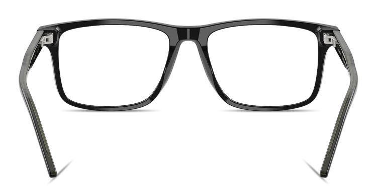 تسوق نظارات طبية مربّعة بشعار النسر امبوريو أرماني بلون أسود أونلاين.