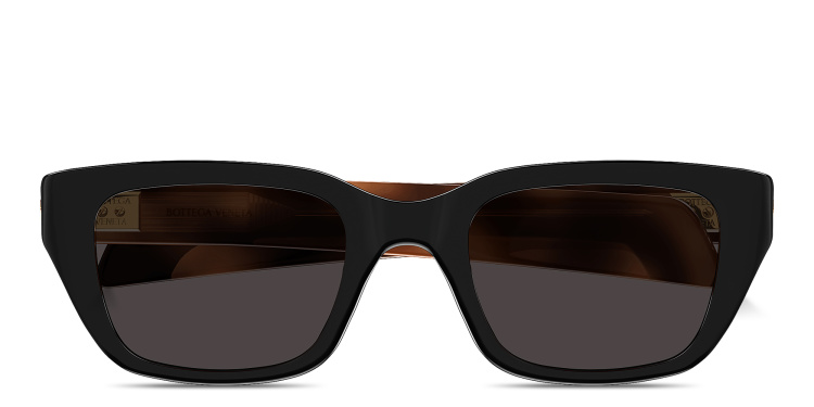 Shop BOTTEGA VENETA Birdie Unisex Square Sunglasses in Black online.
