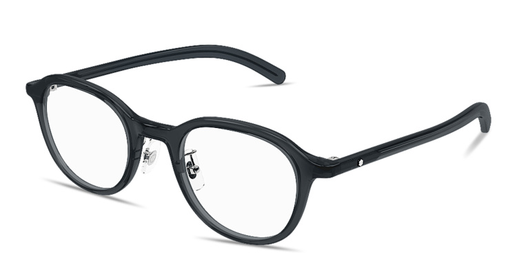 Shop MONTBLANC Snowcap Panthos Eyeglasses in Grey online.
