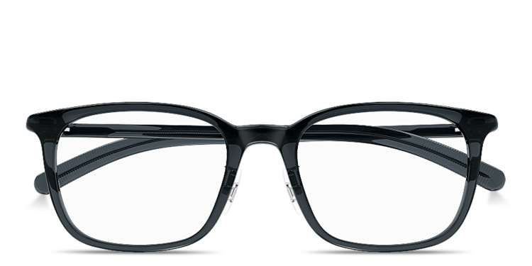 Shop MONTBLANC Snowcap Rectangle Eyeglasses in Grey online.