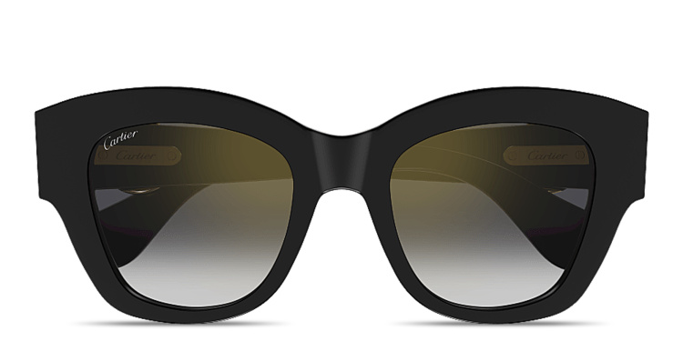 Shop Cartier Panthère de Cartier Cat-Eye Sunglasses in Black online.