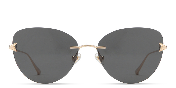 تسوق نظارات شمسية طراز كات آي بدون إطار EYE'M بلون ذهبي أونلاين.