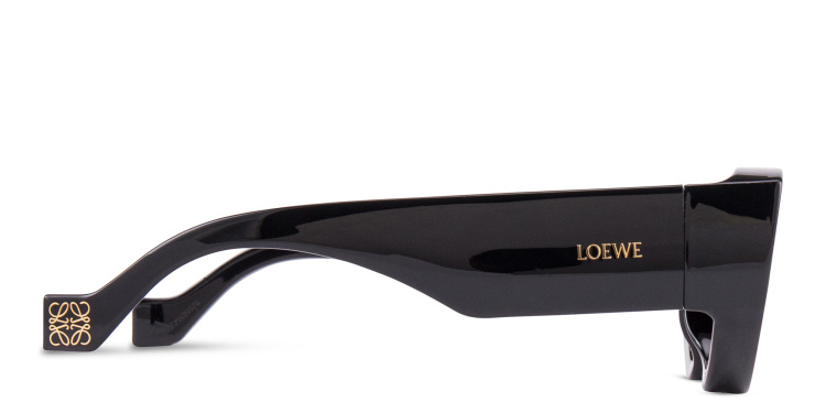 Shop LOEWE Logo Signature Cat-Eye Sunglasses in Black online.