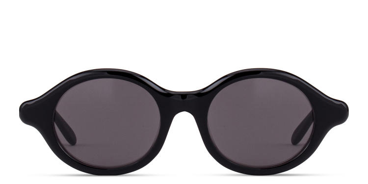 Shop LOEWE Slim Round Sunglasses in Black online.