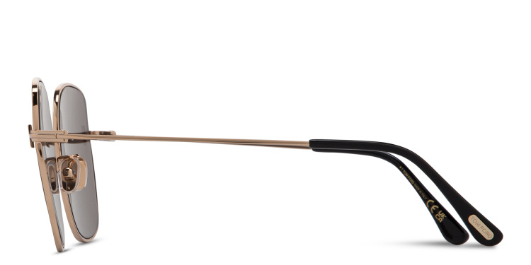 Shop TOM FORD T Logo Oversized Square Sunglasses in Gold online.