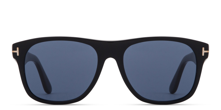 Shop TOM FORD T Logo Square Sunglasses in Black online.