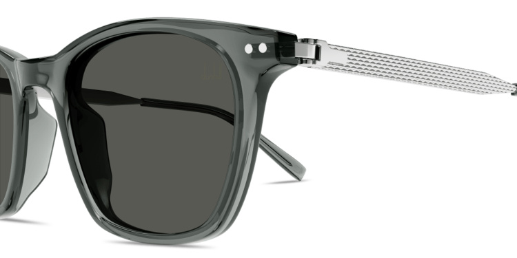 Shop Dunhill Heritage Lock Hinge Combi Square Sunglasses in Grey online.