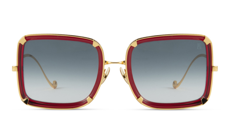 تسوق نظارات شمسية وايت مون ليميتيد فيفث إيديشن بإطار مربّع كبير أنا كارين كارلسون بلون أحمر أونلاين.