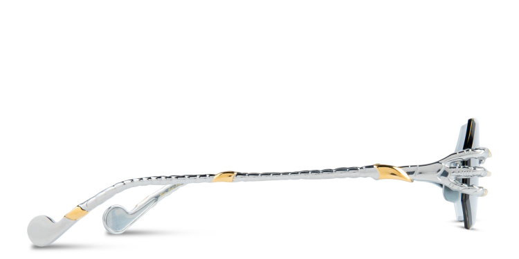 Shop ANNA KARIN KARLSSON The Claw & The Nest Unisex Rimless Irregular Sunglasses in Gold online.