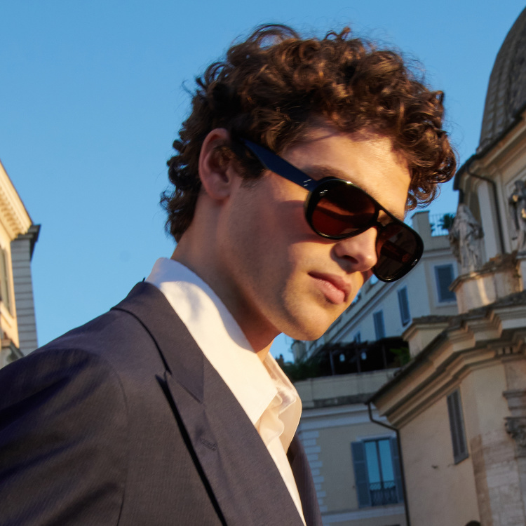 Shop SESTINI Sedici Unisex Aviator Sunglasses in Black online.