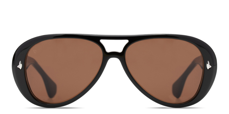 Shop SESTINI Sedici Unisex Aviator Sunglasses in Black online.