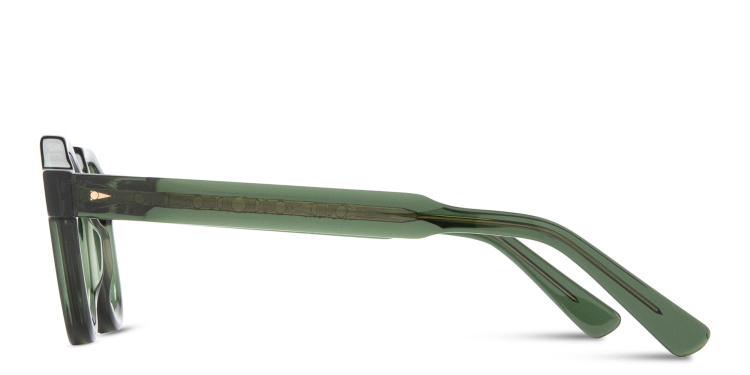 Shop AHLEM Grenelle Unisex Panthos Sunglasses in Green online.