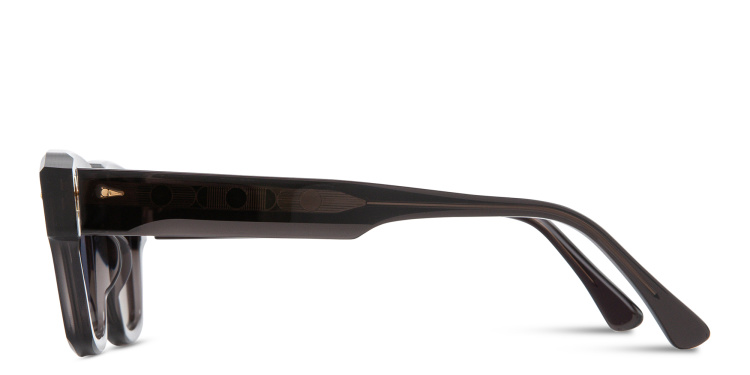 Shop AHLEM Rivoli Rectangle Sunglasses in Dark Light online.