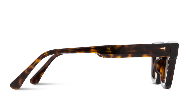 Shop AHLEM Limited Edition Boétie Rectangle Sunglasses in Tortoise online.