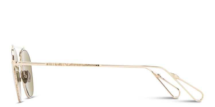 Shop AHLEM Belleville Unisex Panthos Sunglasses in Gold online.