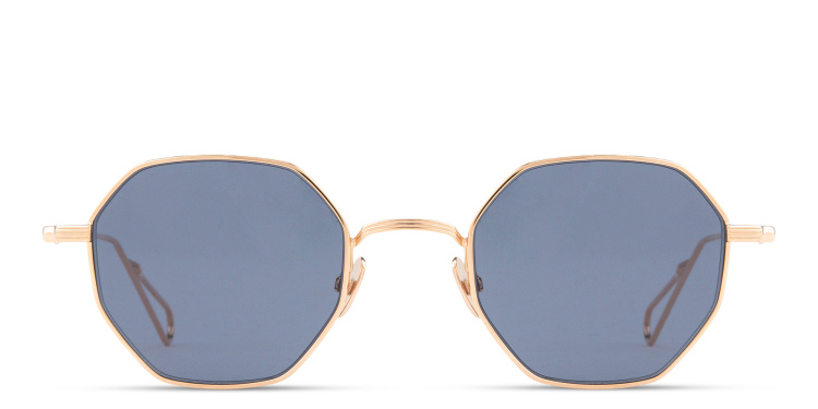 Shop AHLEM Gaillon Unisex Irregular Sunglasses in Gold online.