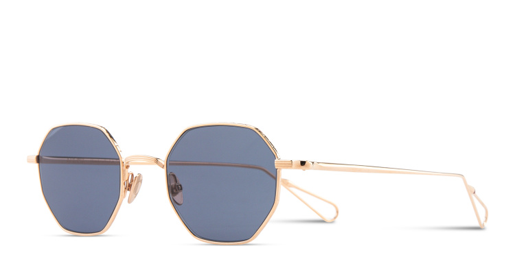 Shop AHLEM Gaillon Unisex Irregular Sunglasses in Gold online.